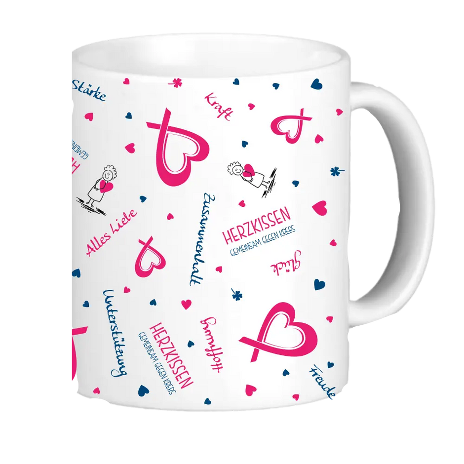 Herzkissen Tasse